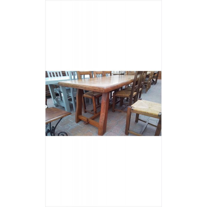 TABLE RECTANGULAIRE PLAQUAGE ORME