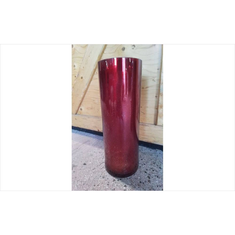 VASE ROUGE VERRE