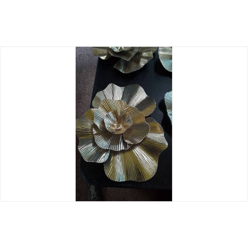 DECO FLEUR METAL DORÉ 