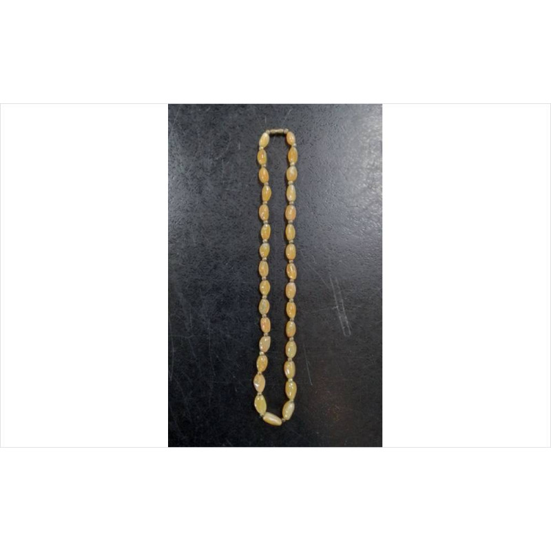 COLLIER PIERRES MARRONS
