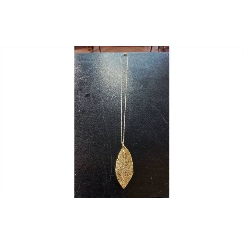 COLLIER DORÉ FEUILLE 