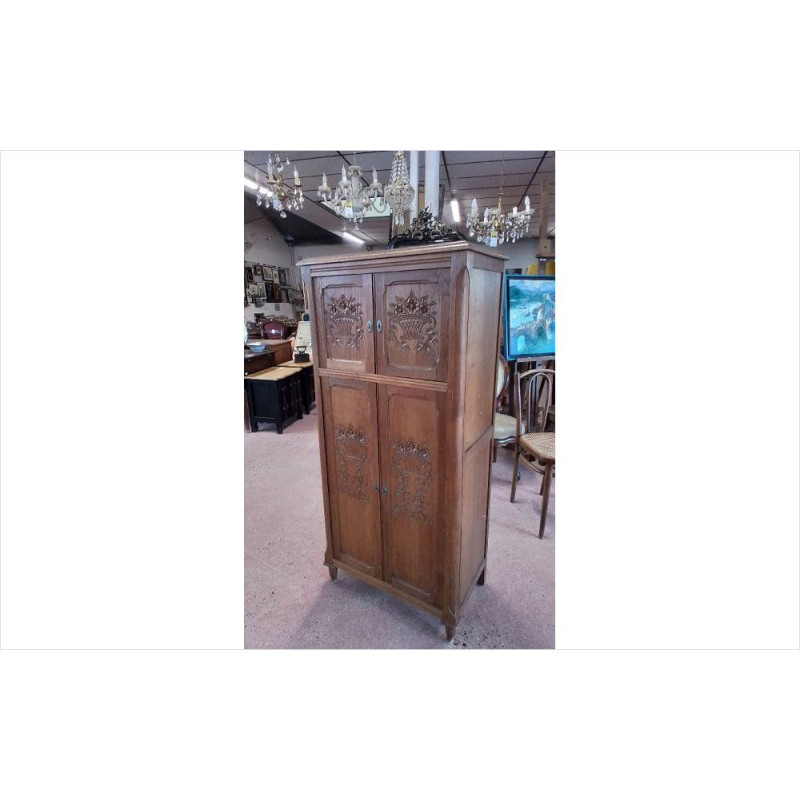 MEUBLE ANCIEN CHENE 4 PORTES 