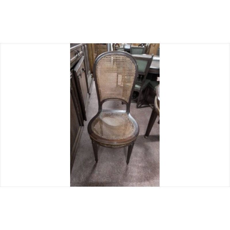 LOT DE 5 CHAISES ST LOUIS XVI ACAJOU