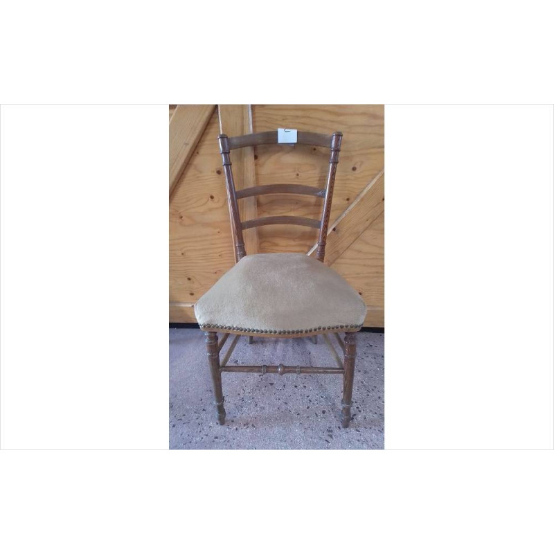 CHAISE ANCIENNE TISSU JAUNE