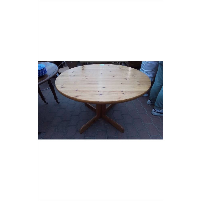 TABLE RONDE PIN 1 ALLONGE 40 CM
