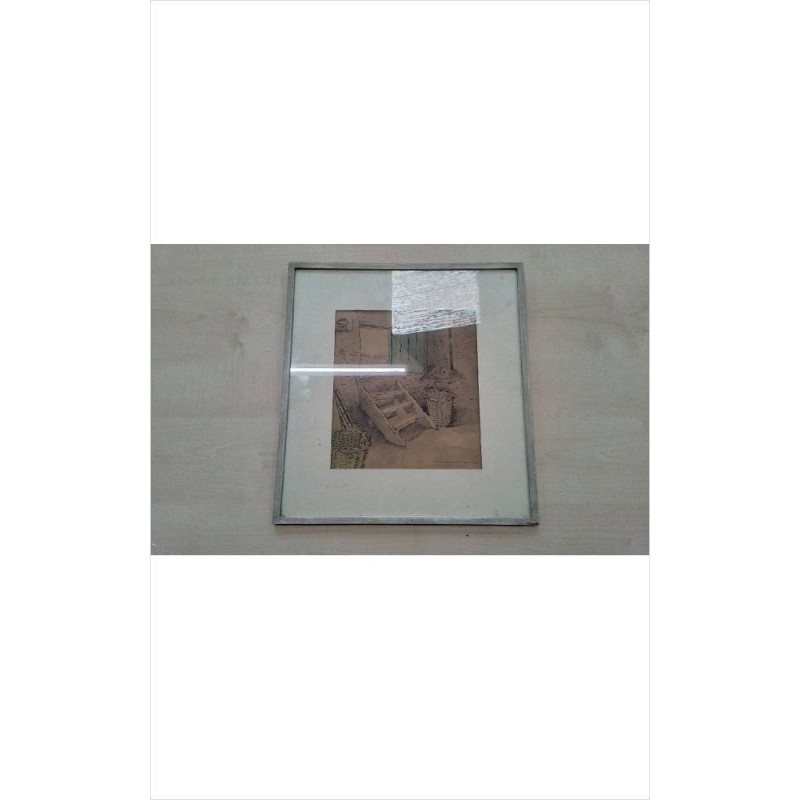 DESSIN SOUS VERRE ESCALIER 