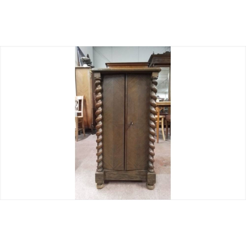 MEUBLE D’APPOINT ANCIEN CHÊNE 2 PORTES