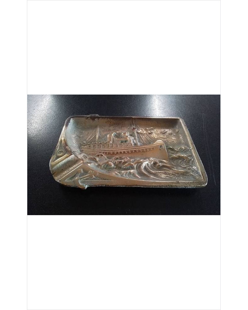PLAQUE BRONZE NAVIRE