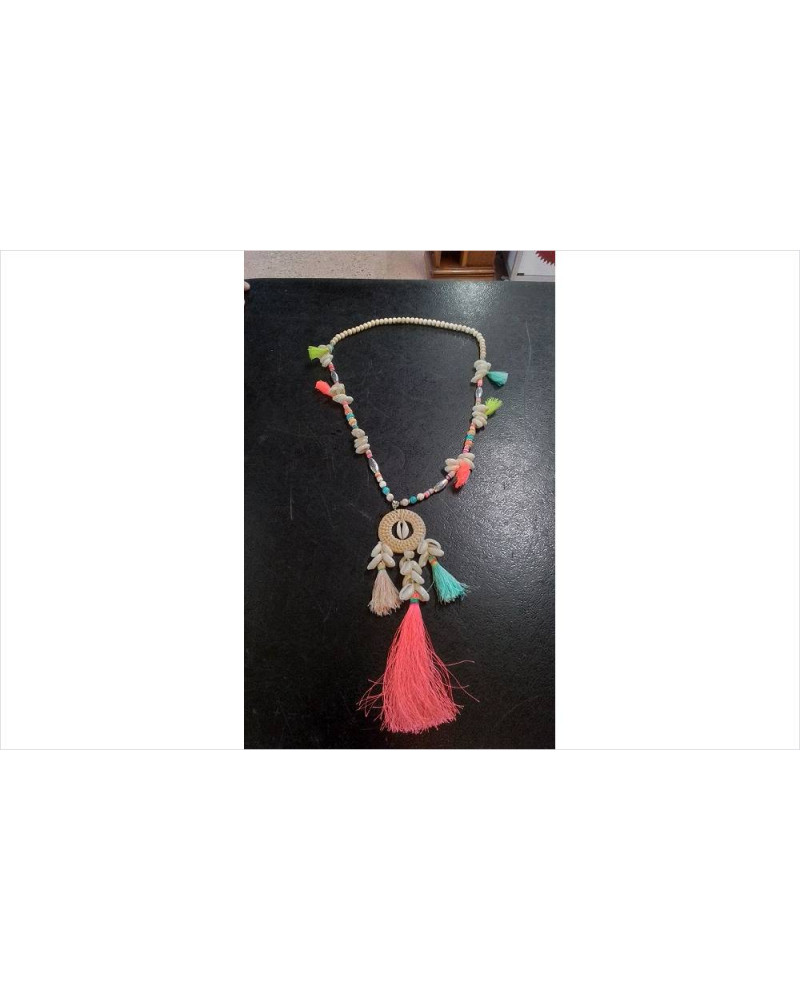COLLIER COQUILLAGES ROSE