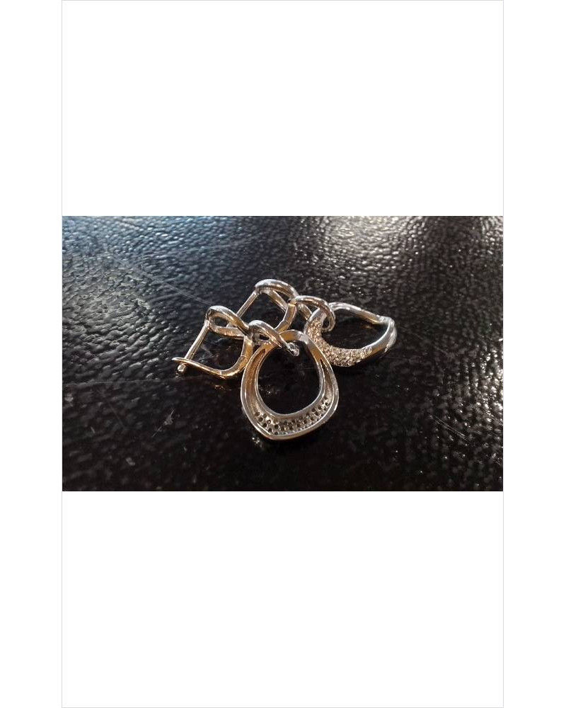 PAIRE DE BOUCLES D’OREILLES ARGENT
