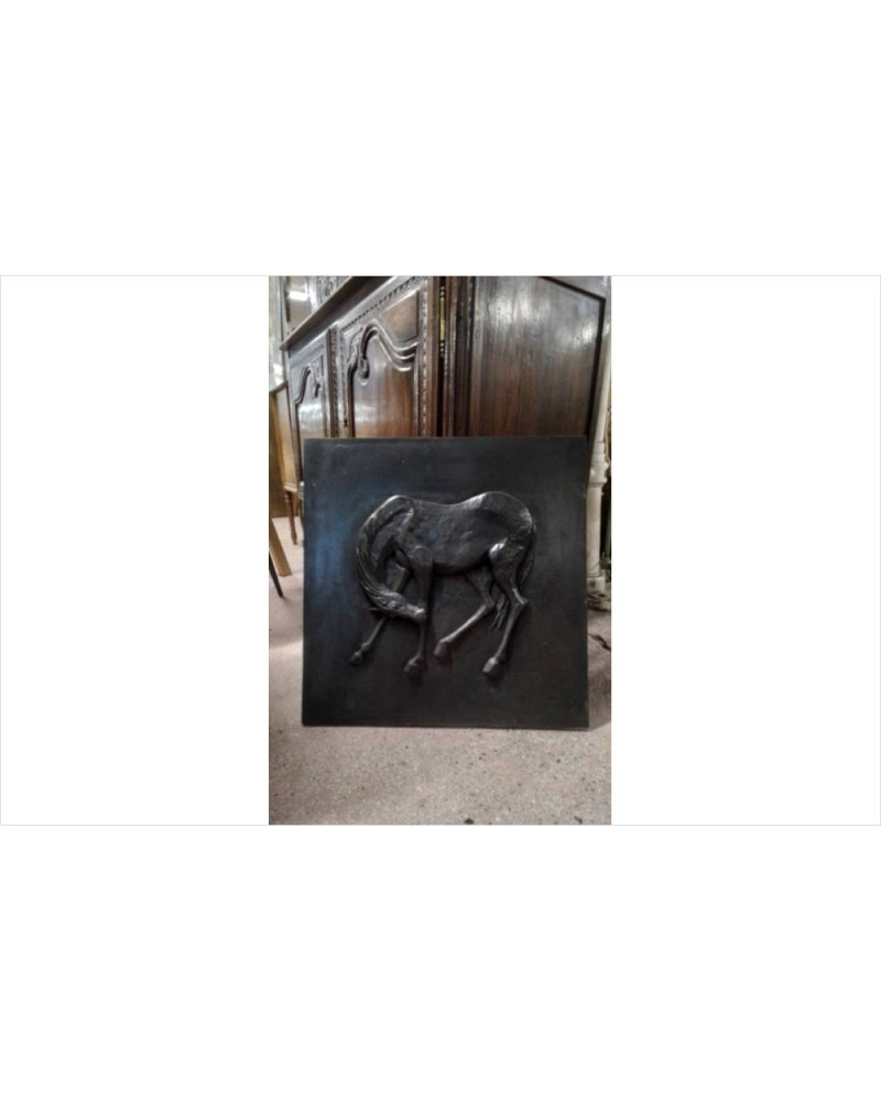 PLAQUE DE CHEMINÉE CHEVAL