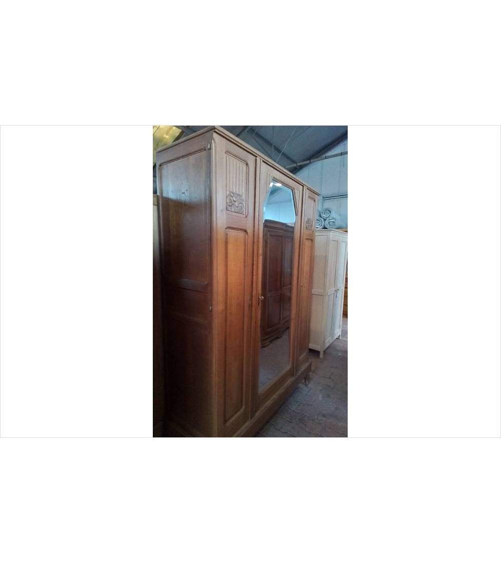 ARMOIRE ANCIENNE CHÊNE 3 PORTES