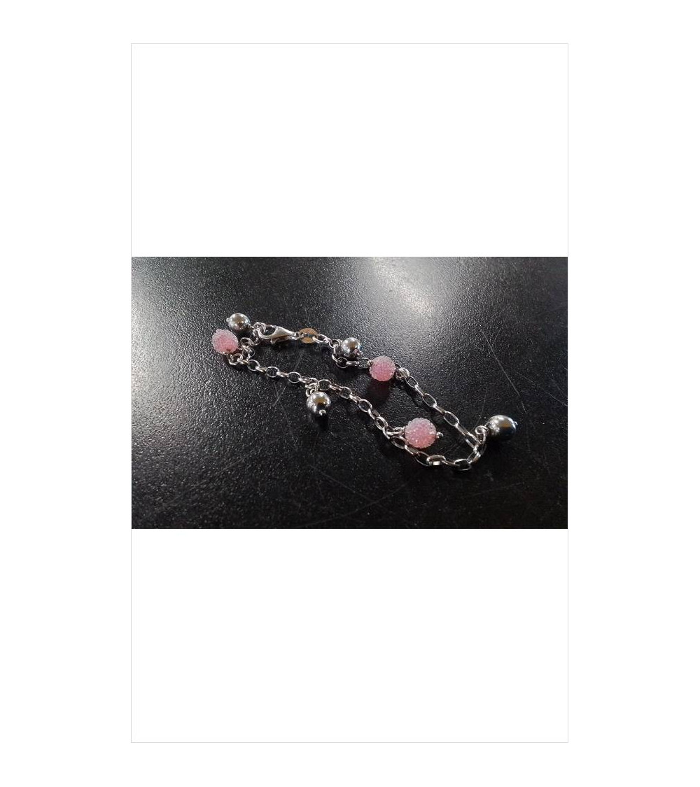 BRACELET PERLES ROSES