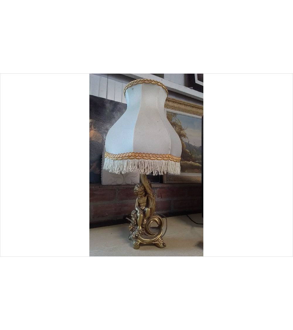 LAMPE DORÉE ANGE RÉSINE 
