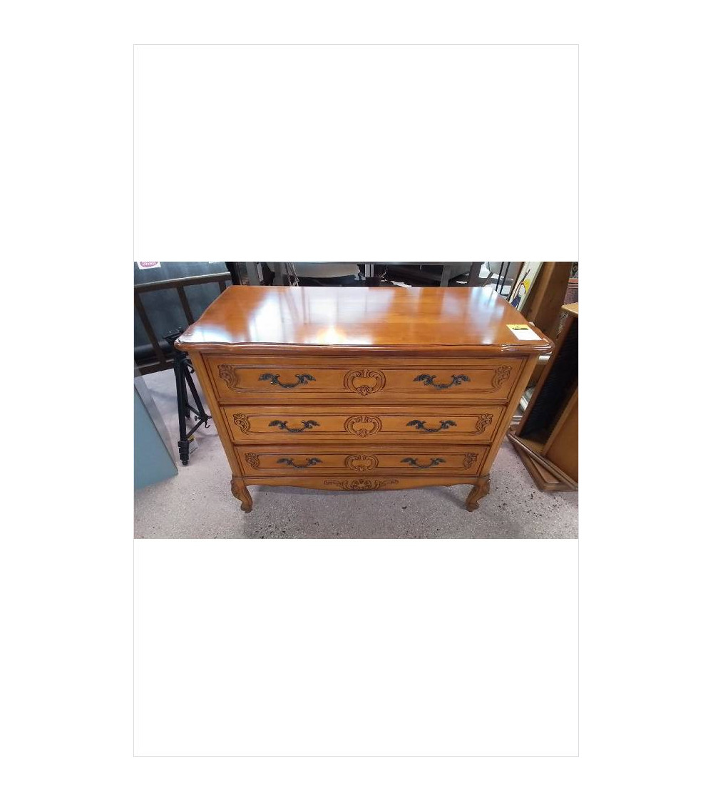 COMMODE MERISIER 3 TIROIRS 