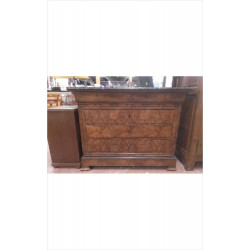 COMMODE ANCIENNE NOYER 4 TIROIRS 