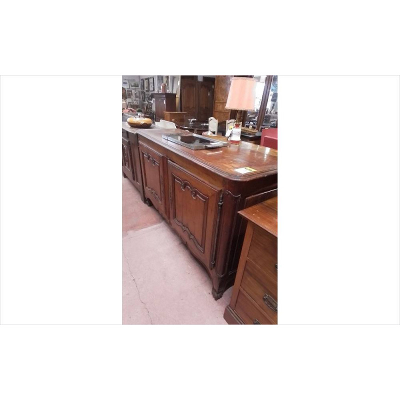 BUFFET BAS STYLE LOUIS XV NOYER SANS CLÉ 