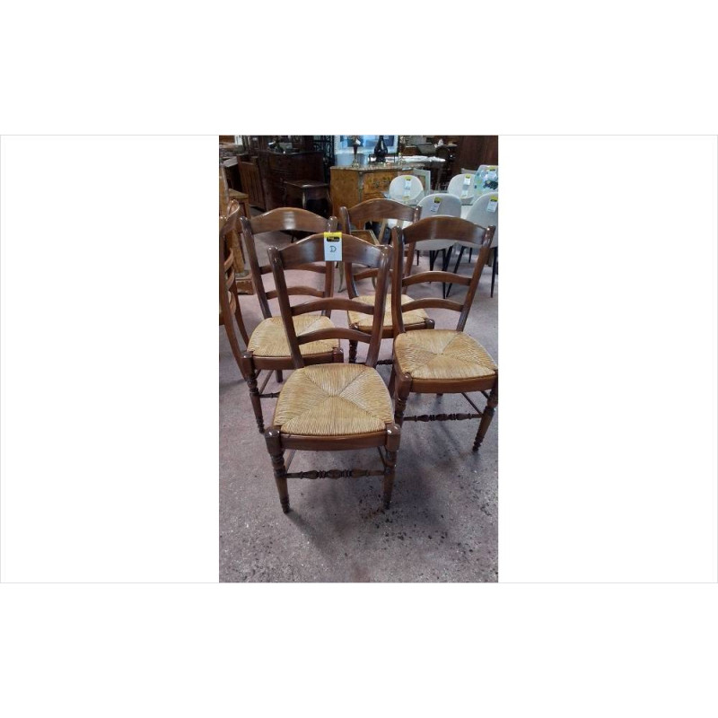 LOT DE 4 CHAISES MERISIER 