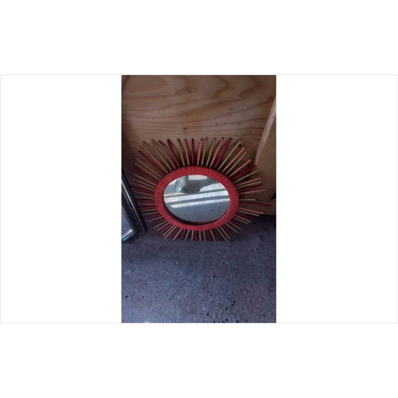 MIROIR SOLEIL ROTIN 