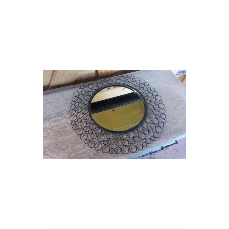 MIROIR ROND MÉTAL DIAMÈTRE 44 CM