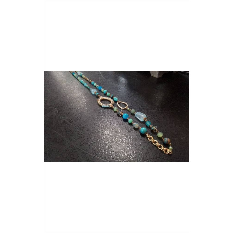 SAUTOIR PIERRES BLEUES