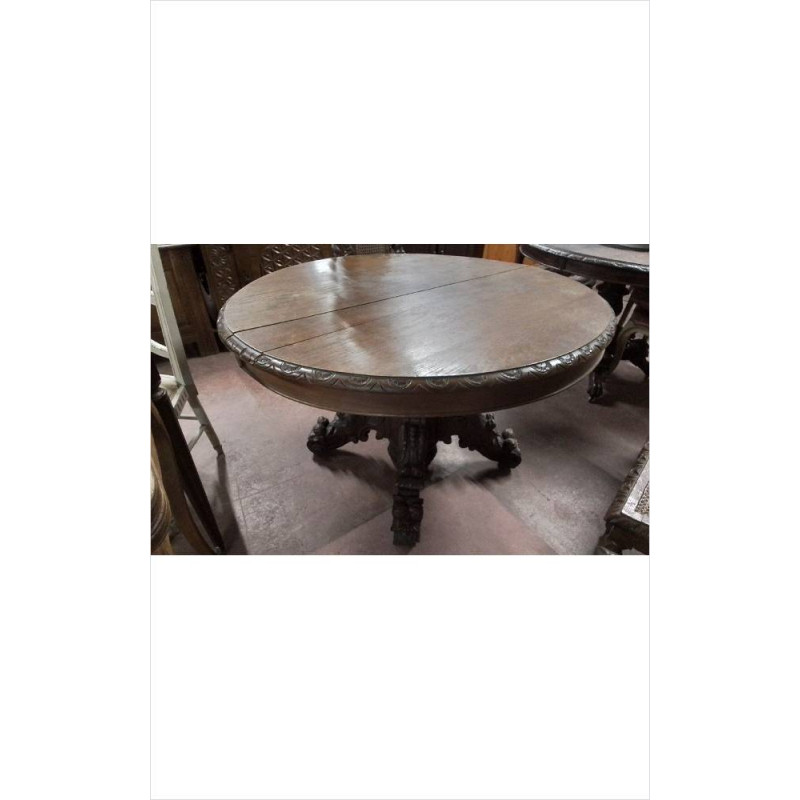 GUÉRIDON STYLE LOUIS XIII CHÊNE 