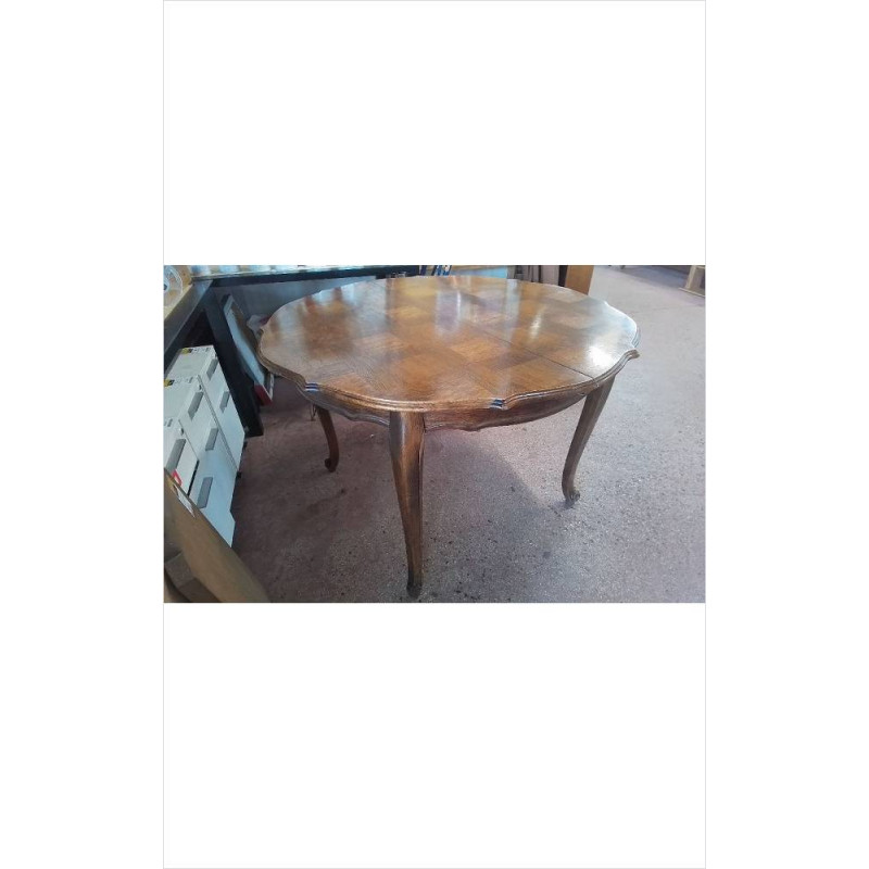 TABLE RONDE RUSTIQUE 1 ALLONGE 45 CM