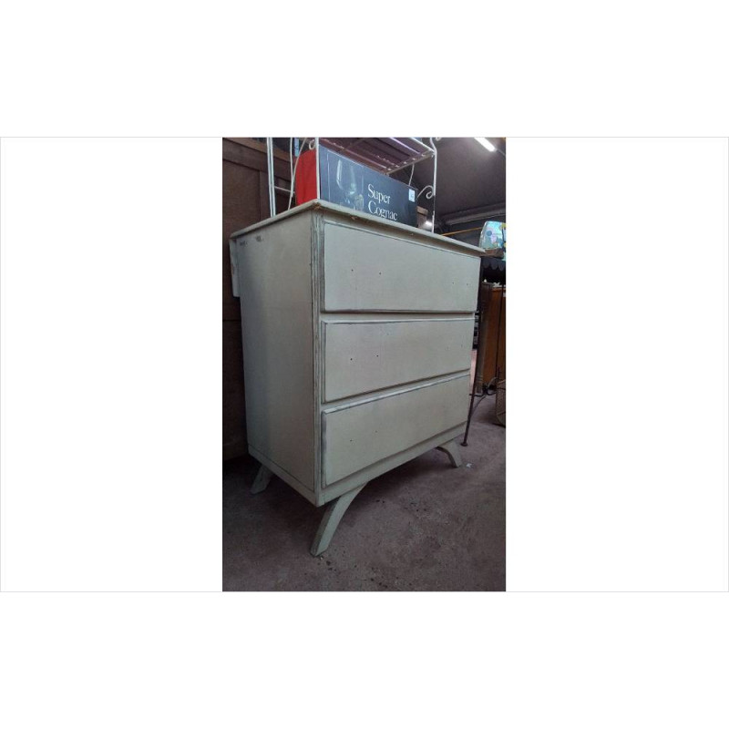 COMMODE PEINTE BLANCHE 