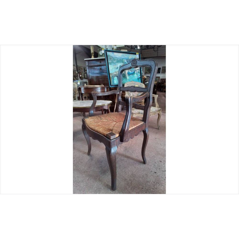 FAUTEUIL BOIS PAILLE