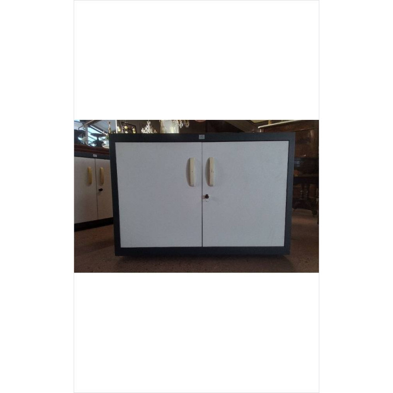 MEUBLE DE BUREAU BICOLORE 2 PORTES CLÉ 