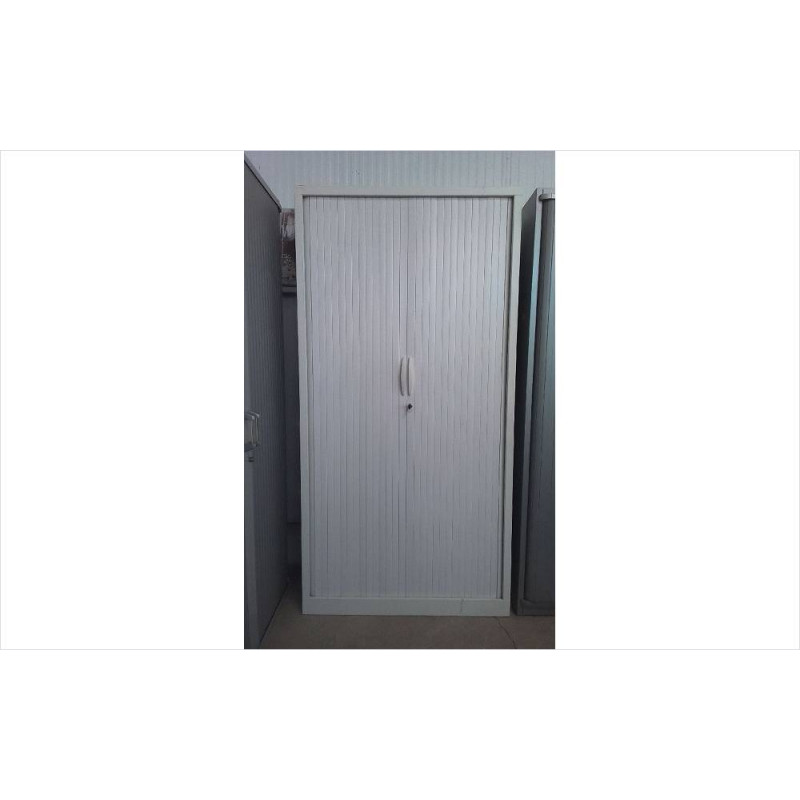 ARMOIRE DE BUREAU BLANCHE 2 PORTES CLÉ 