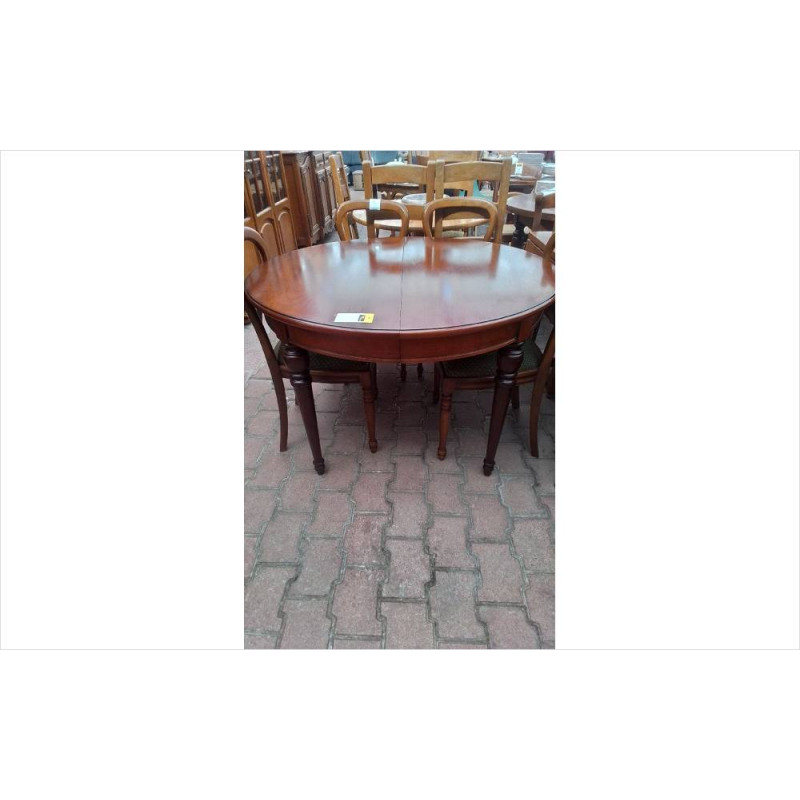 TABLE RONDE MERISIER 2 ALLONGES 