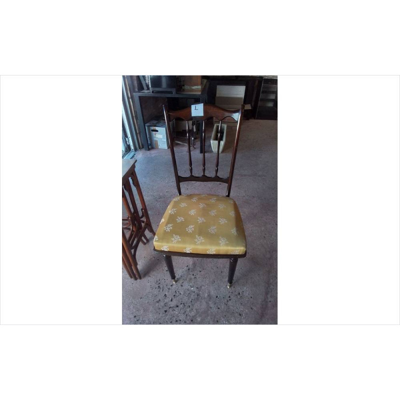 CHAISE TISSUS JAUNE 