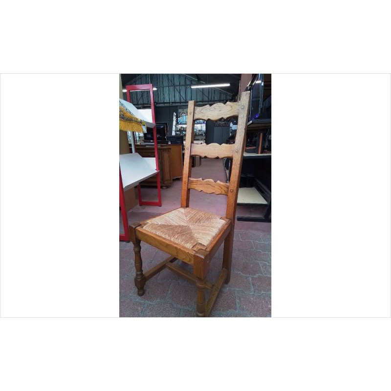 LOT DE 4 CHAISES CHÊNE 