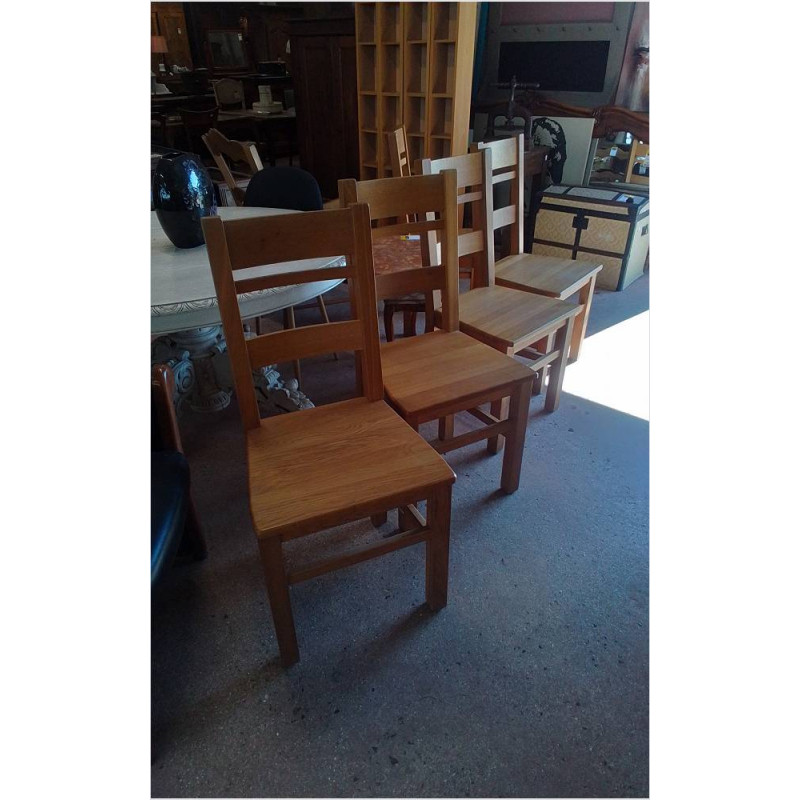 LOT DE 5 CHAISES CHENE 
