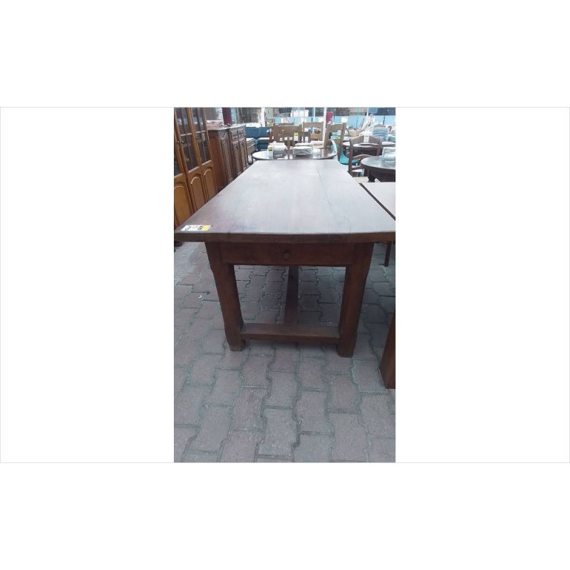 TABLE DE FERME CHENE 2 TIROIRS 
