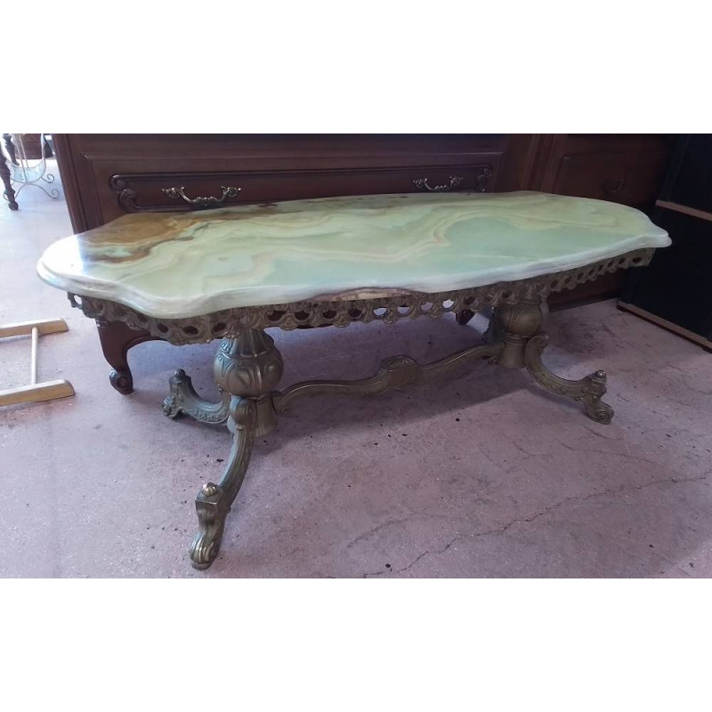 TABLE BASSE LAITON ET ONYX 
