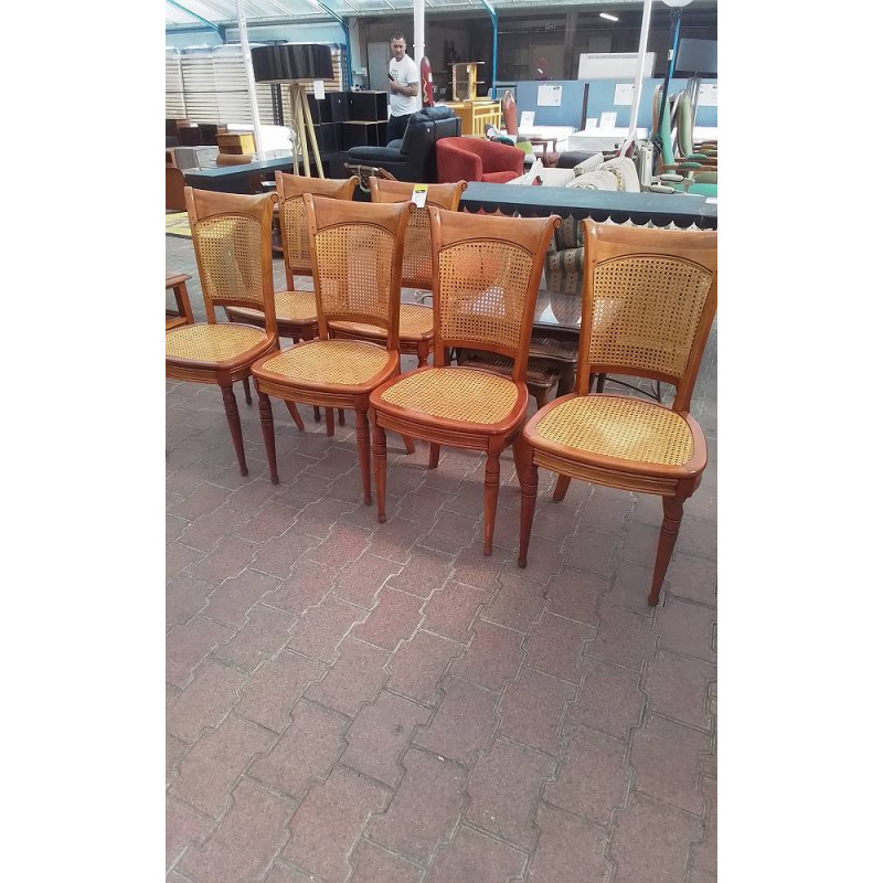 LOT DE 6 CHAISES MERISIER 