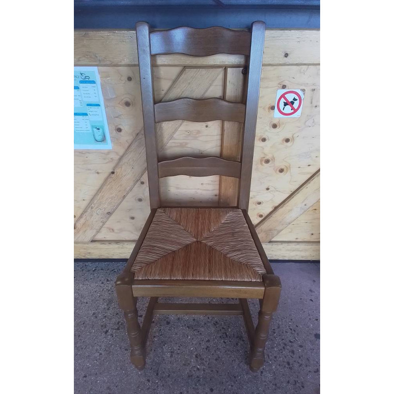 LOT DE 4 CHAISES PAILLEES 