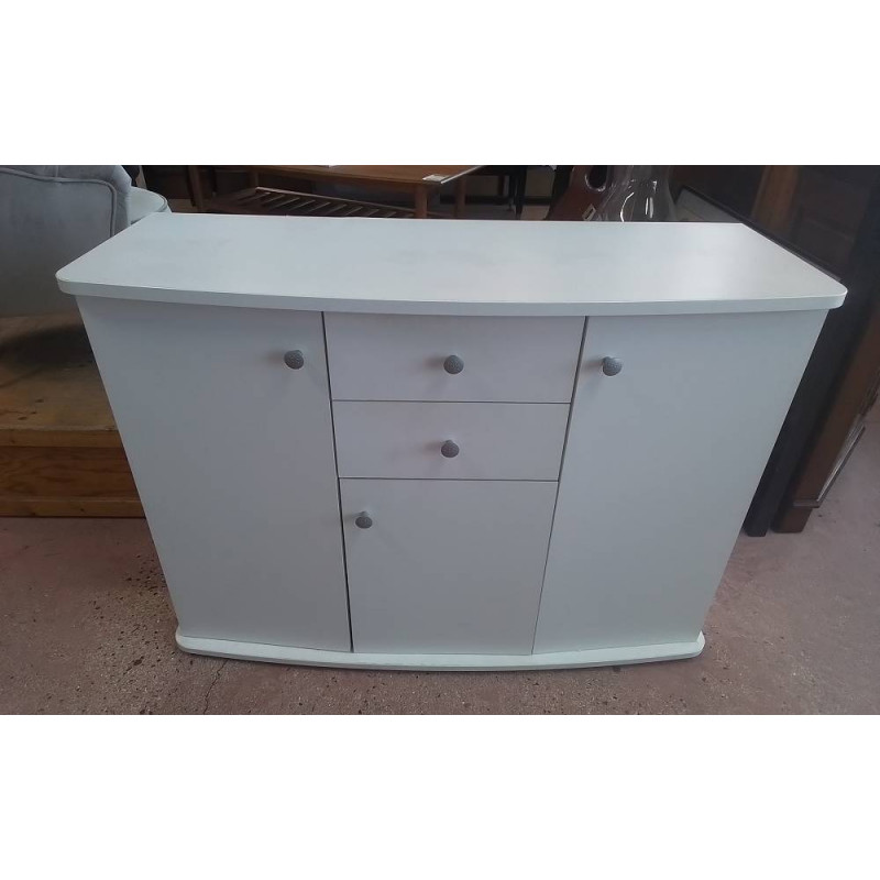 BUFFET BAS MELAMINE BLANC 3 PORTES