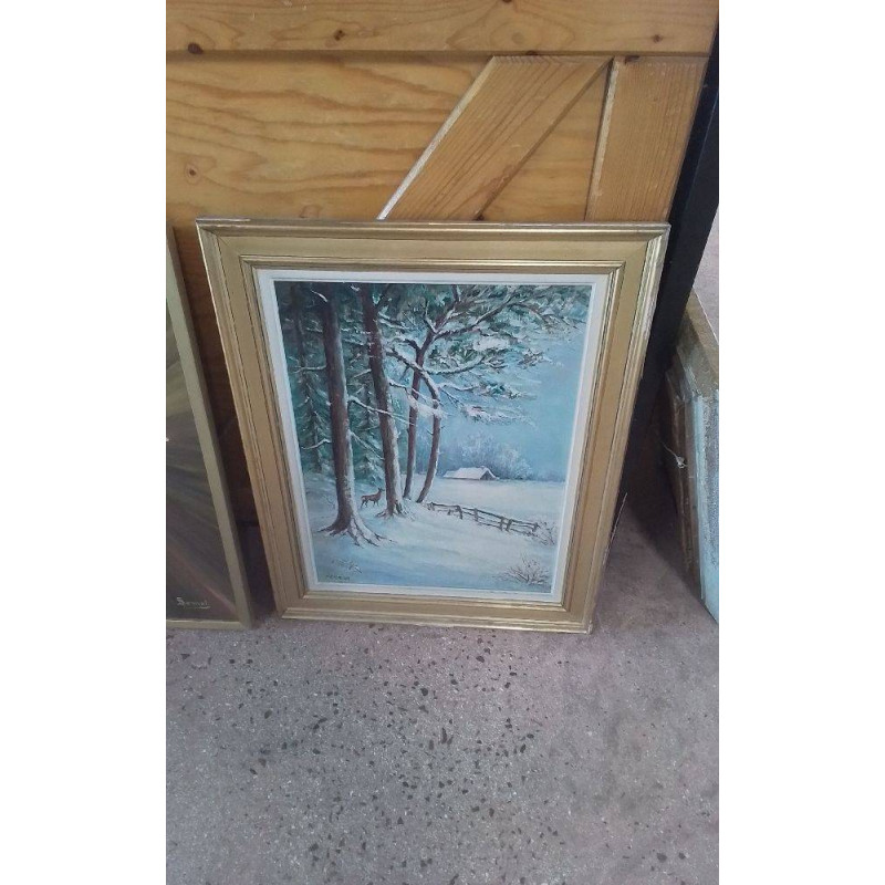 TABLEAU PAYSAGE D’HIVER 