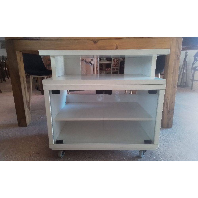 MEUBLE TV MELAMINE BLANC