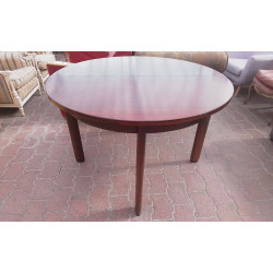 TABLE RONDE ACAJOU 1 ALLONGE 43CM