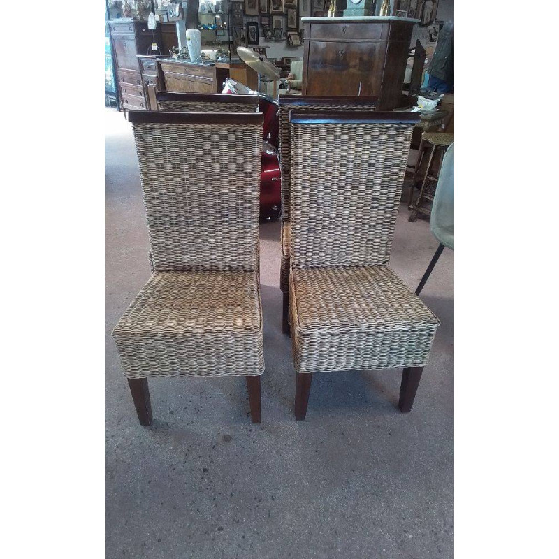 LOT DE 4 CHAISES TECK