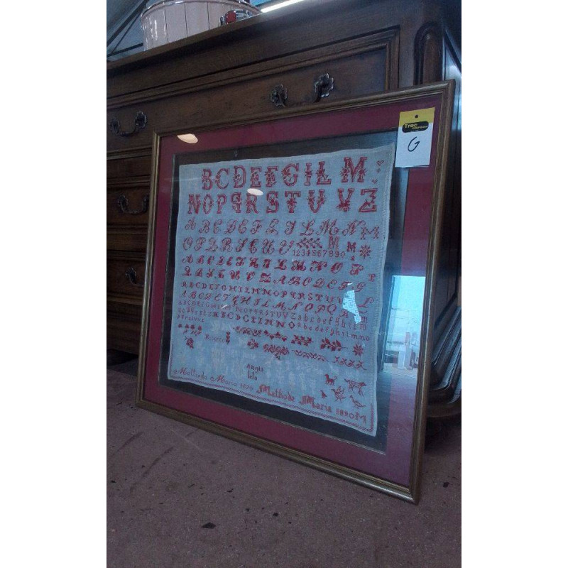 CADRE DORÉ ALPHABET 73X73