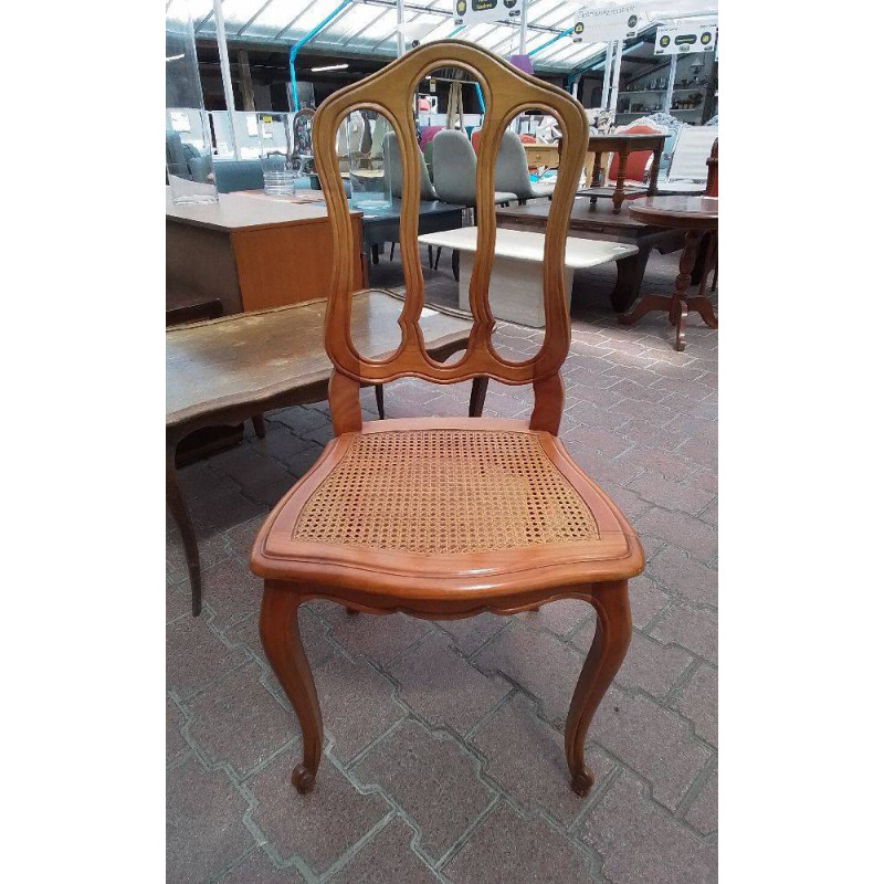 LOT DE 6 CHAISES CANNÉES MERISIER 