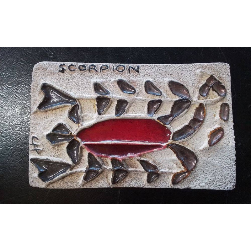 PLAQUE DÉCO VALLAURIS SCORPION