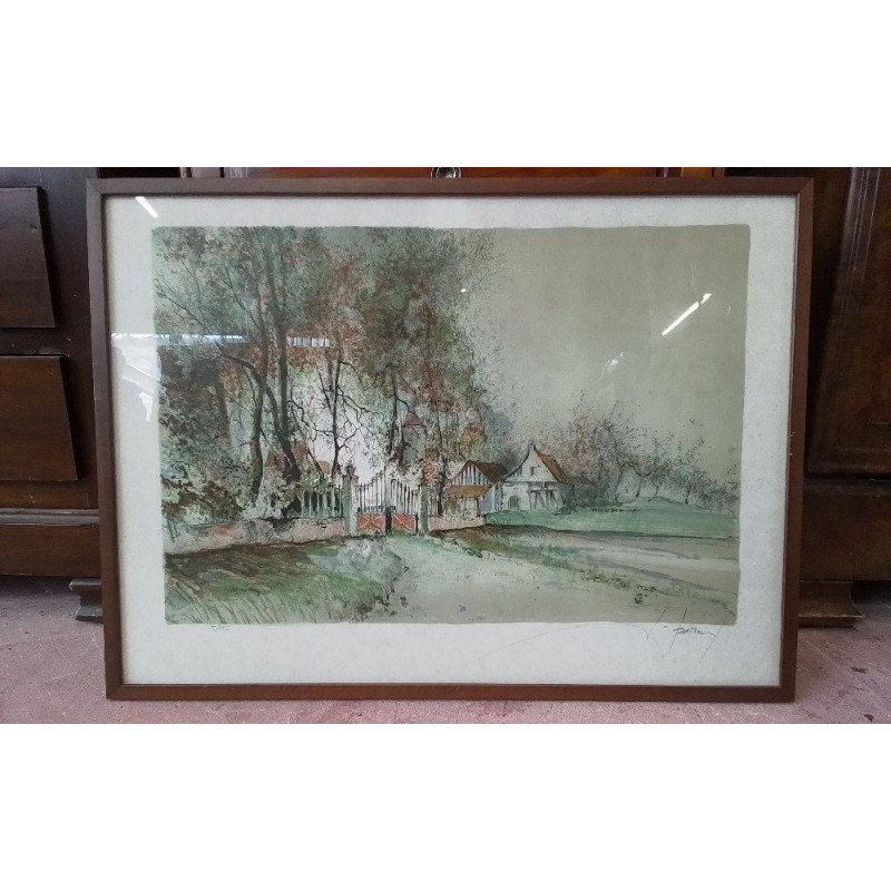 SOUS VERRE LITHOGRAPHIE 