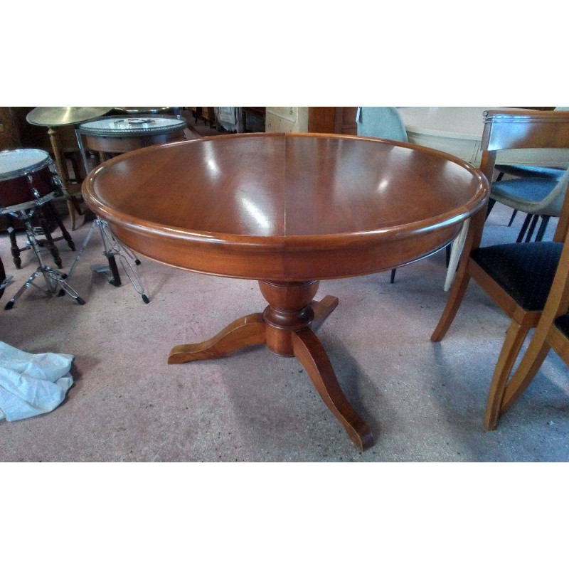 GUÉRIDON MERISIER 2 ALLONGES 55 CM