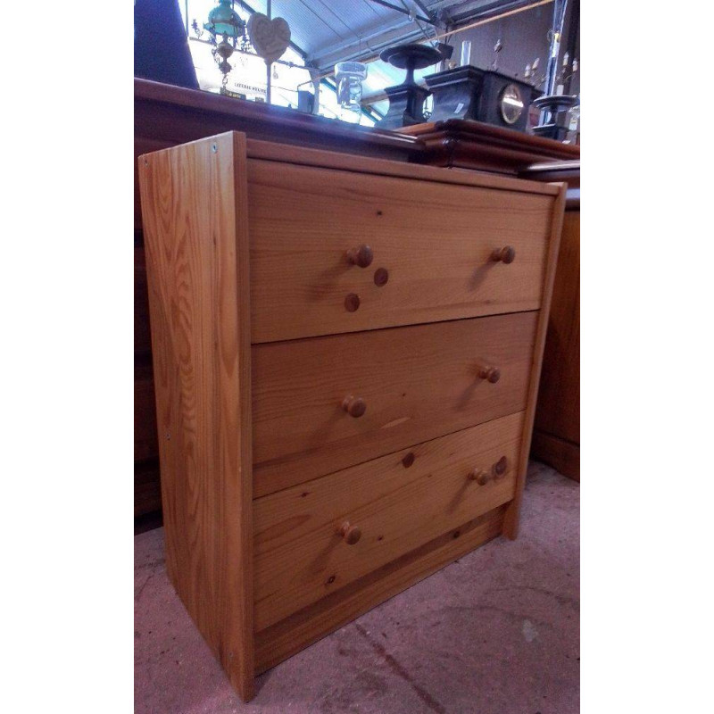 COMMODE PIN 3 TIROIRS 